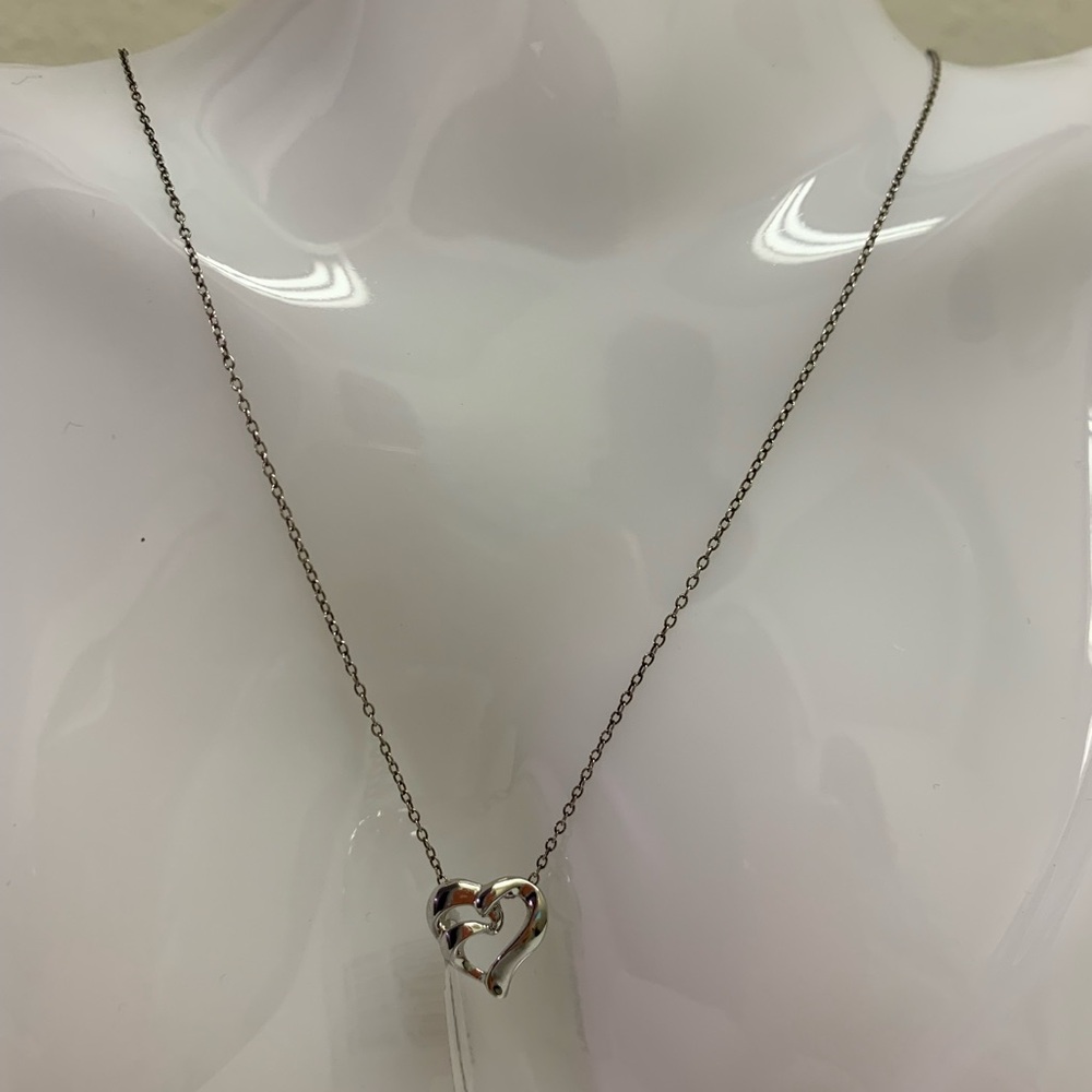 Elegant Sterling Silver Heart Necklace
